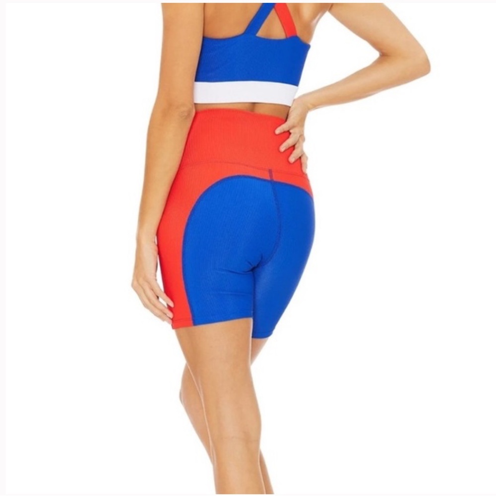 NWT Beach Riot red white and blue 4th of July shorts